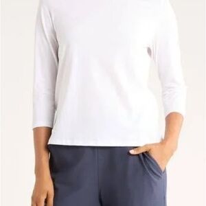 Eileen Fisher White Bateau Top